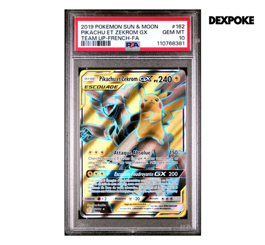 Pikachu & Zekrom GX 162/181 - SL09 - PSA 10 - FR