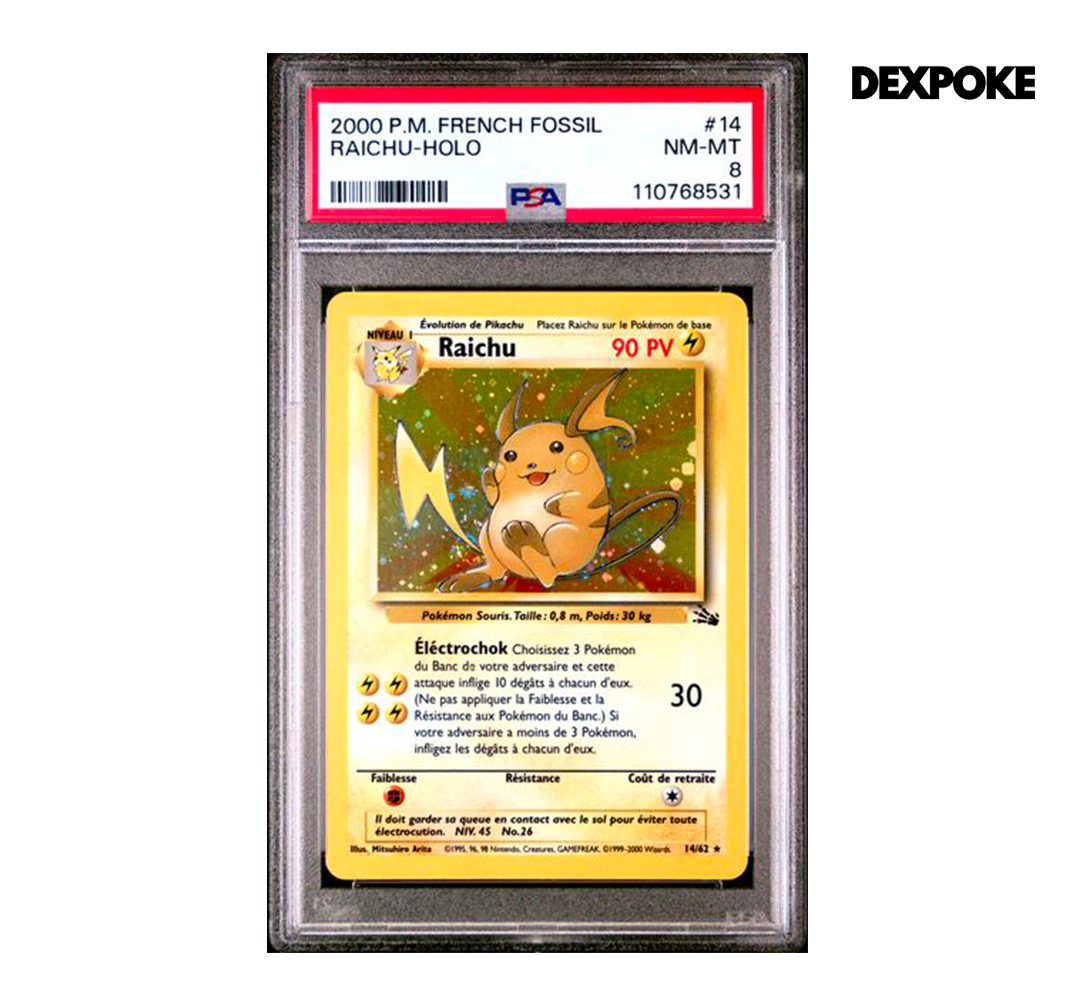 Raichu Holo 29/62 - Fossile - PSA 8 - FR