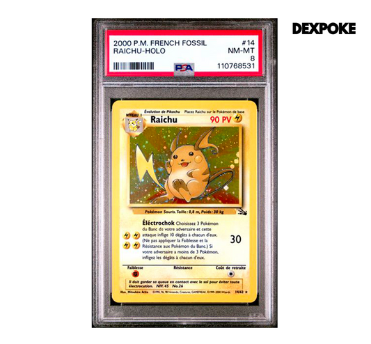 Raichu Holo 29/62 - Fossile - PSA 8 - FR